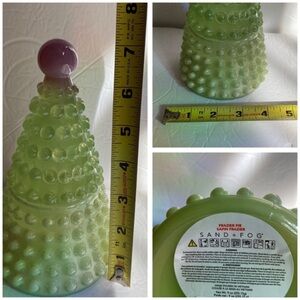 Anthropologie Dupe Green Glass Christmas Tree Candle Hob Knob Frazier Fir NEW